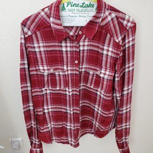 Stylish Paige Red Flannel top